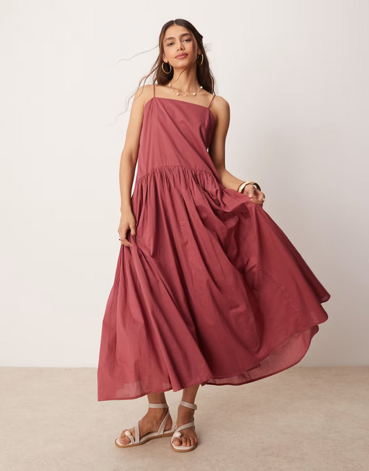 burgundy dress